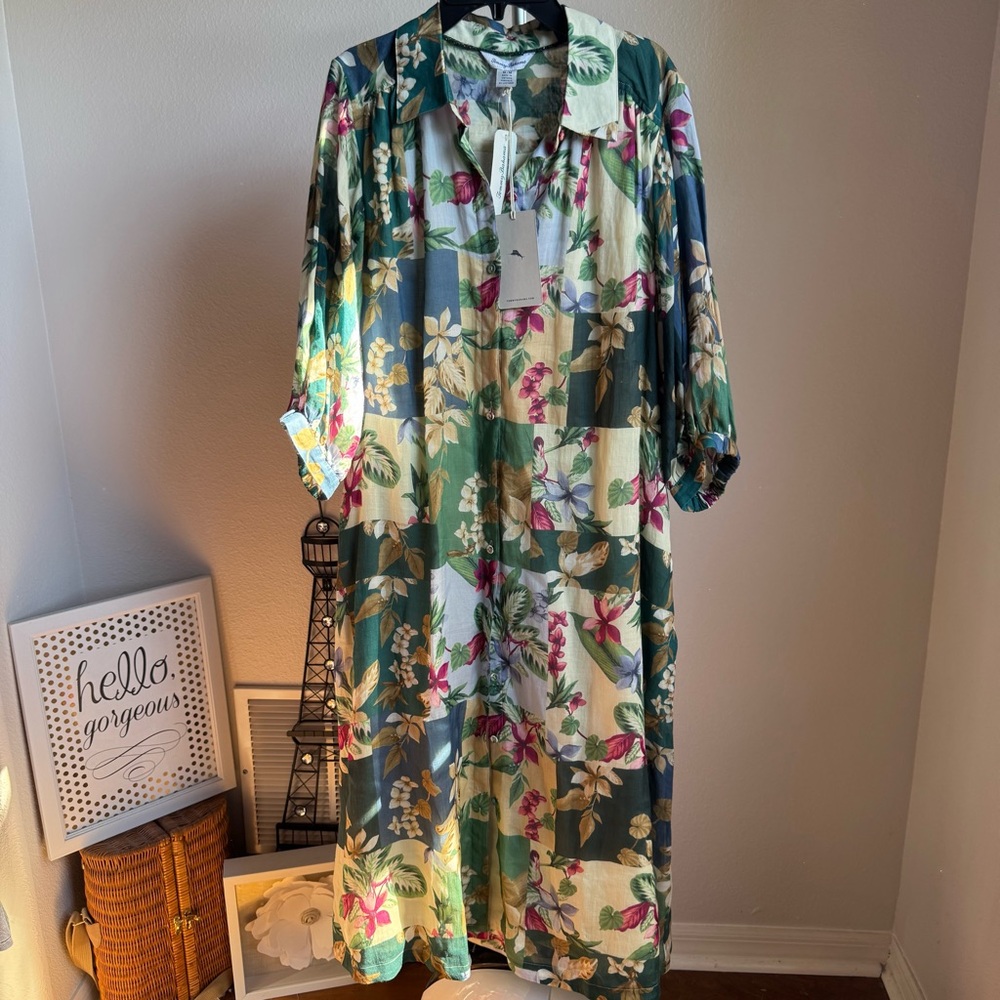 NWT Tommy Bahama Hightide Midi Shirt Dress Sz M - Picture 8 of 16